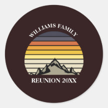 Custom Sunset Mountain Family Reunion Party
