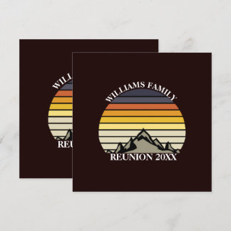 Custom Sunset Mountain Family Reunion Party Invitation