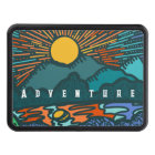 Custom Sunset Mountains and Lake Art Hitch Cover