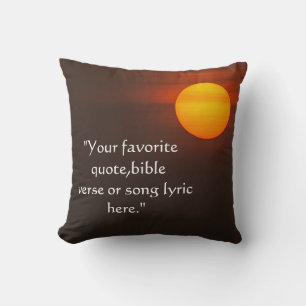 Custom Sunset Photo Template Throw Pillow
