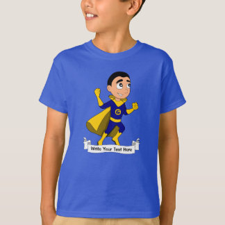 Custom superhero boy cartoon T-Shirt