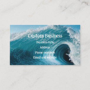 Custom Surfing Surf Tropical Beach Curl Wave Ocean Business Card