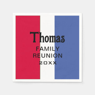 Custom Surname Name Reunion Napkin
