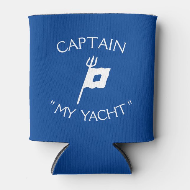 Custom SV Sailing Vessel Logo "Your Name Here" T-S Can Cooler (Front)