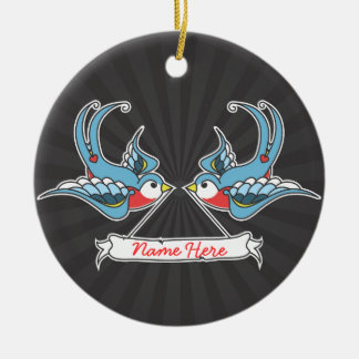 Custom Swallows Ceramic Ornament