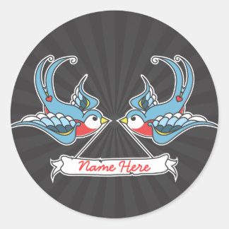 Custom Swallows Classic Round Sticker