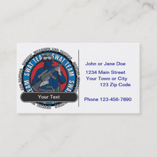 Custom SWAT Team Business Card