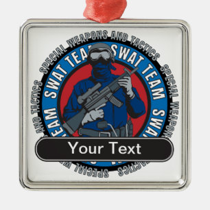 Custom SWAT Team Metal Ornament