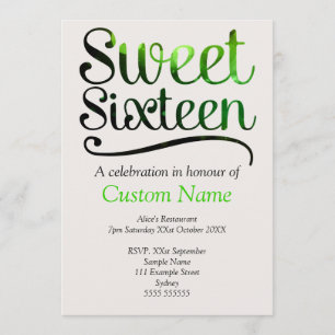 Custom Sweet 16 Invitation