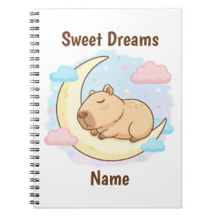 Custom Sweet Dreams Capybara Notebook
