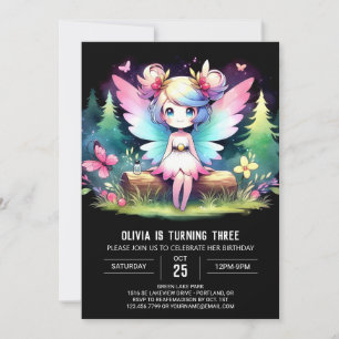 Custom Sweet Fairy Birthday Invitation