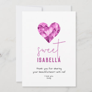 Custom sweet friend love card with purple heart