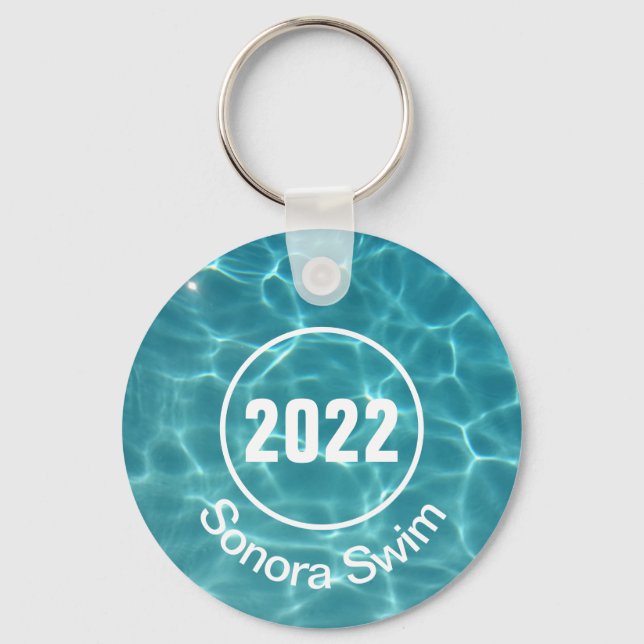 Custom swim team keychain (Front)
