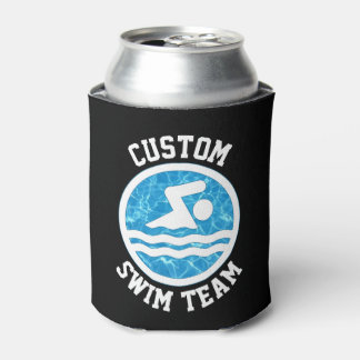 Custom Swim Team Name or Text Swimming and Diving Can Cooler
