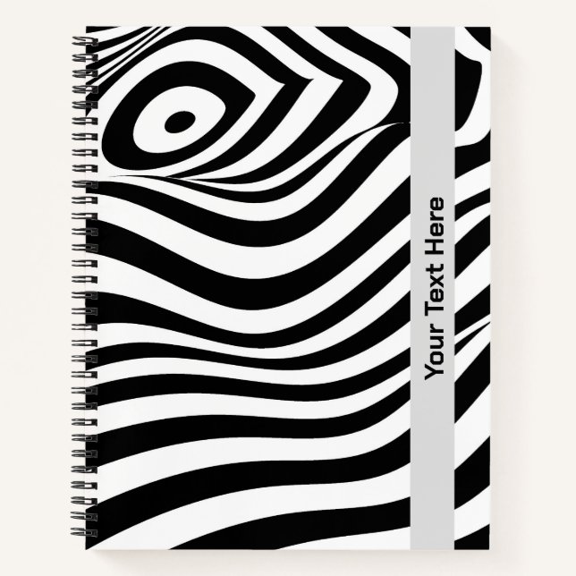 Custom Swirl Patterned Notebook – Geometric (Front)