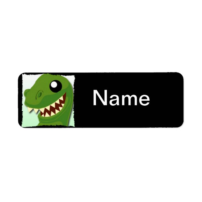 Custom T-Rex Name Label (Front)