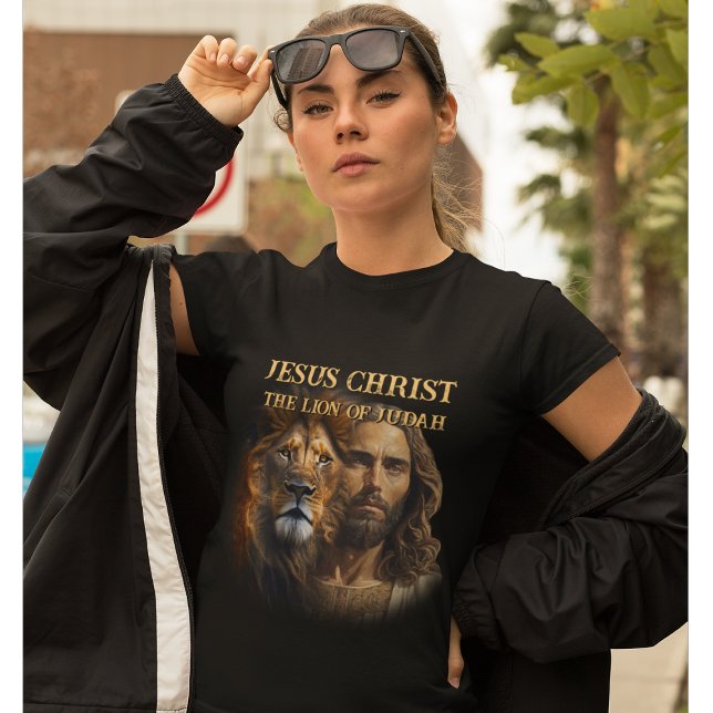Custom T-Shirt Jesus Christ The Lion Of Judah (Creator Uploaded)