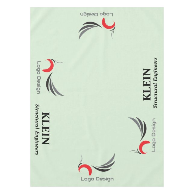 Custom Table Cloth With Your Logo and Text (Front)
