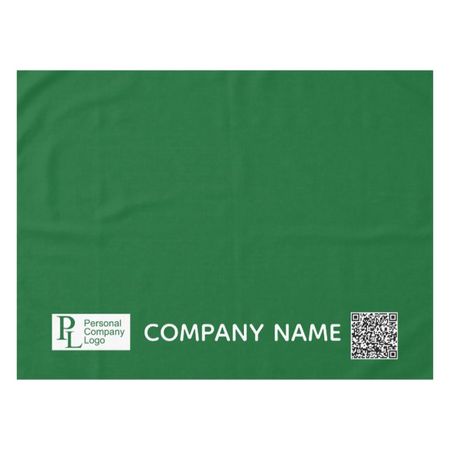 Custom Table Cover Logo Business Trade Show Green Tablecloth (Front (Horizontal))