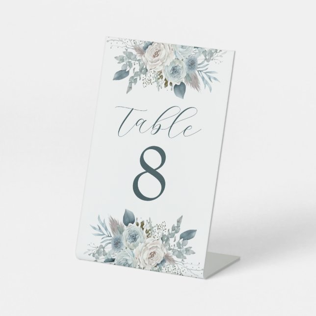 Custom Table Numbers (4"x6") Pedestal Sign (Front)