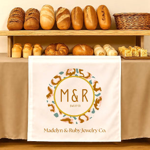 Custom Table Runner with Logo, Personalized Busine