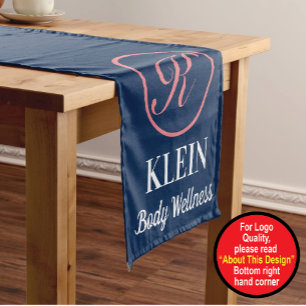 Custom Table Runner With Your Logo and Text