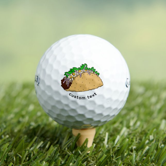 Custom Taco Design Golf Balls - Funny Taco Humor (Insitu Tee)