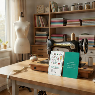 Custom Tailoring & Alterations Seamstress Business Card