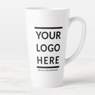Custom Tall Latte Mug with Logo No Minimum 17 oz