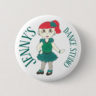 Custom Tap Dancer Dance Teacher Studio Recital 2 Inch Round Button