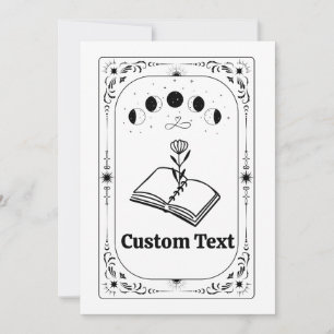 Custom Tarot Book Club Magical Witchy Mom Friend Invitation