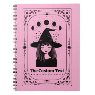 Custom Tarot Journal Zodiac Witch Celestial Moon