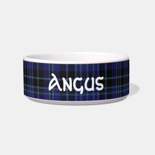 Custom Tartan Plaid Pet Bowl (Front)