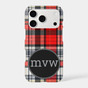 Custom Tartan Plaid Phone Cover with Monogram