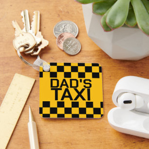 Custom Taxi Personalized Name Keychain