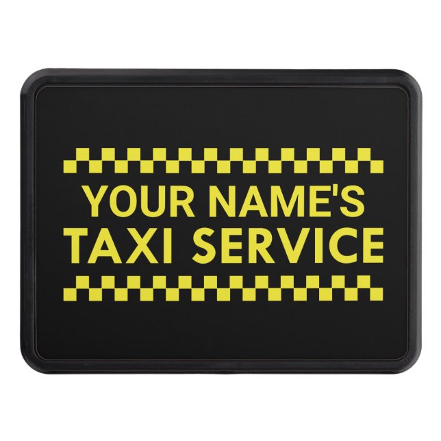 Custom Taxi Service Trailer Hitch Cover (Front)