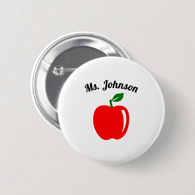 Custom Teacher  2 Inch Round Button (Front & Back)