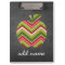 Custom Teacher Apple - Red Green Chevron Pattern
