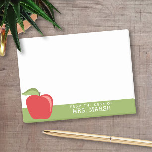 Custom Teacher Apple with Modern Apple Post-it Notes