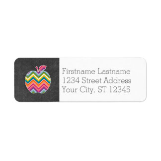 Custom Teacher Apple with Trendy Chevron Pattern