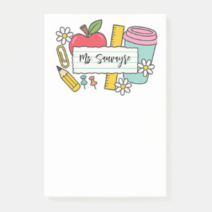Custom Teacher Back to School & Teacher  Post-it Notes
