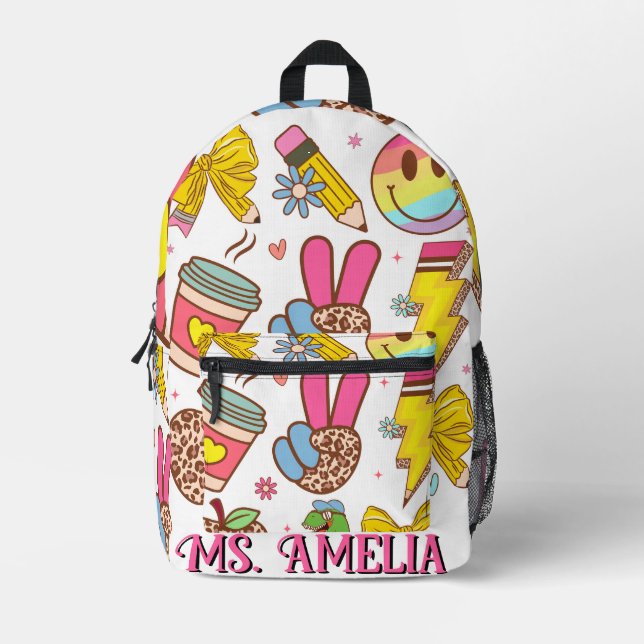 Custom Teacher Bag, Custom Back to School Bag (Front)