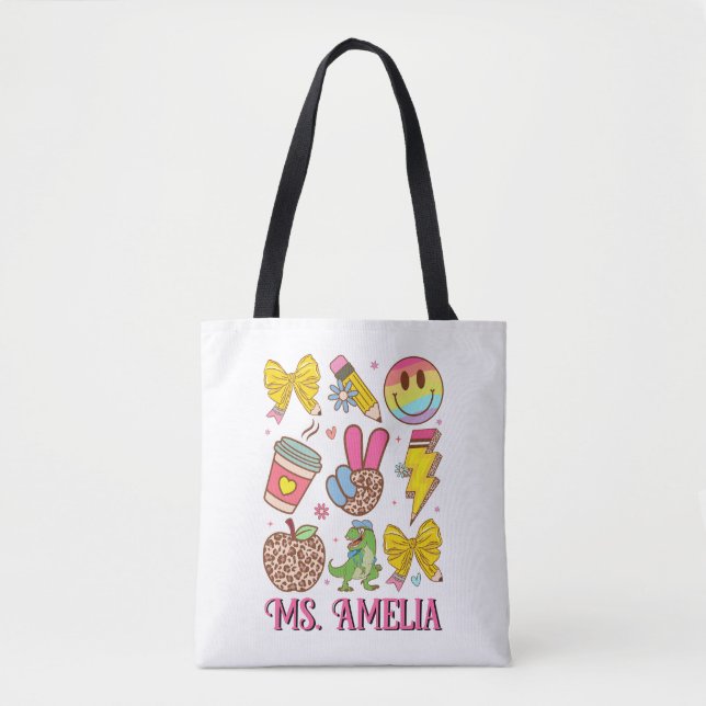 Custom Teacher Bag, Custom Back to School Bag (Front)