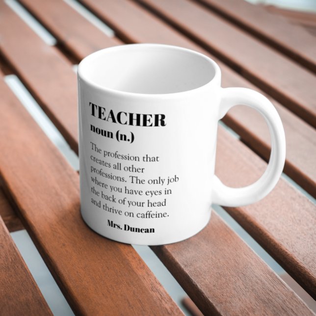 Custom Teacher Definition Word Noun Year Gift  Coffee Mug (Creator Uploaded)