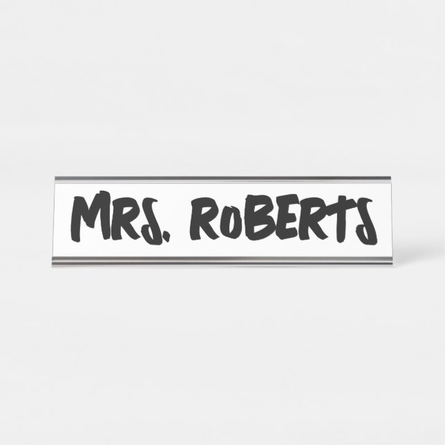 Custom Teacher Desk Name Plate (Front)