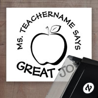 Custom Teacher - Great Job with Modern Apple