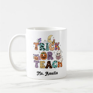 Custom Teacher Mug, Custom Teacher Gift, Halloween Coffee Mug