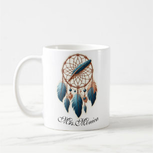 Custom Teacher name Boho Dreamcatcher Coffee Mug