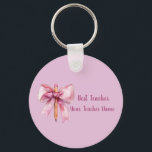 Custom Teacher Name Keychain Teacher Appreciation<br><div class="desc">A beautiful personalized teacher keychain designed to celebrate amazing teachers.
Customize it with the teacher’s name to create a thoughtful and unique gift perfect for teacher appreciation or end-of-year gifts.</div>