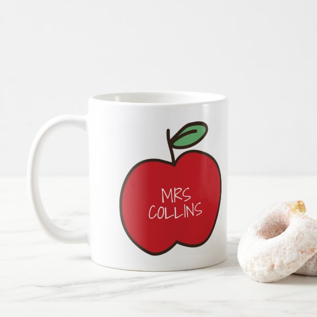Custom Teacher Name Mug (With Donut)
